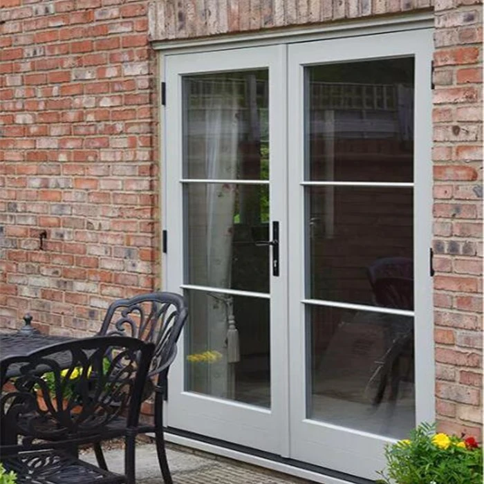 silver aluminium doors